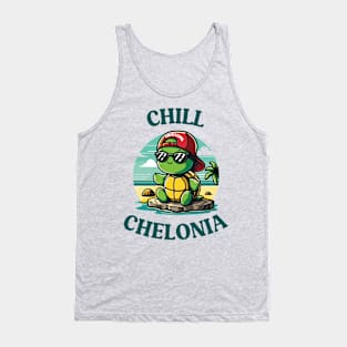 Chill Chelonia: The Most Awesome Turtle Ever Tank Top